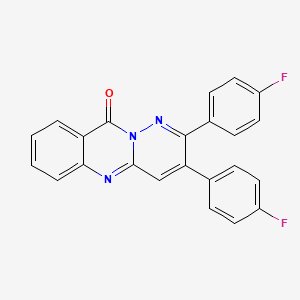 molecular formula C23H13F2N3O B11505945 2,3-bis(4-fluorophenyl)-10H-pyridazino[6,1-b]quinazolin-10-one 