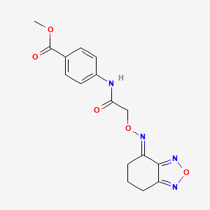 molecular formula C16H16N4O5 B11505950 methyl 4-[({[(4E)-6,7-dihydro-2,1,3-benzoxadiazol-4(5H)-ylideneamino]oxy}acetyl)amino]benzoate 