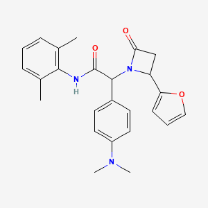 2-[4-(dimethylamino)phenyl]-N-(2,6-dimethylphenyl)-2-[2-(furan-2-yl)-4-oxoazetidin-1-yl]acetamide