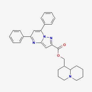 octahydro-2H-quinolizin-1-ylmethyl 5,7-diphenylpyrazolo[1,5-a]pyrimidine-2-carboxylate