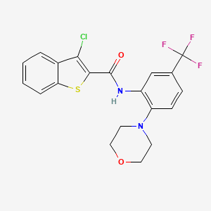 3-chloro-N-[2-(morpholin-4-yl)-5-(trifluoromethyl)phenyl]-1-benzothiophene-2-carboxamide