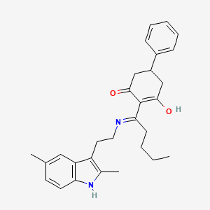 2-(1-{[2-(2,5-dimethyl-1H-indol-3-yl)ethyl]amino}pentylidene)-5-phenylcyclohexane-1,3-dione