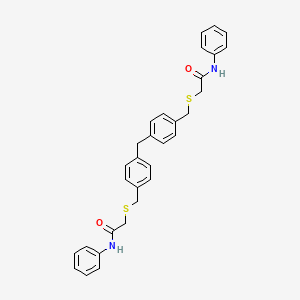 2,2'-[methanediylbis(benzene-4,1-diylmethanediylsulfanediyl)]bis(N-phenylacetamide)