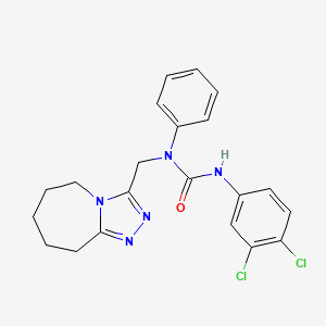 3-(3,4-dichlorophenyl)-1-phenyl-1-(6,7,8,9-tetrahydro-5H-[1,2,4]triazolo[4,3-a]azepin-3-ylmethyl)urea