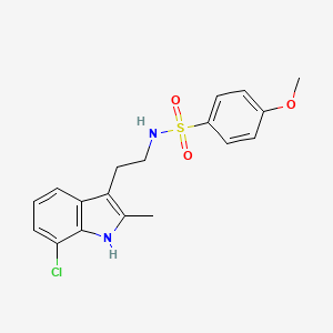 N-[2-(7-chloro-2-methyl-1H-indol-3-yl)ethyl]-4-methoxybenzenesulfonamide