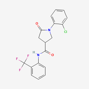 1-(2-chlorophenyl)-5-oxo-N-[2-(trifluoromethyl)phenyl]pyrrolidine-3-carboxamide