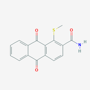 1-(Methylsulfanyl)-9,10-dioxo-9,10-dihydroanthracene-2-carboxamide