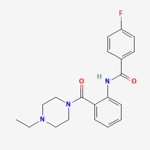 N-[2-(4-ethylpiperazine-1-carbonyl)phenyl]-4-fluorobenzamide