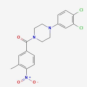 molecular formula C18H17Cl2N3O3 B11506082 [4-(3,4-Dichlorophenyl)piperazin-1-yl](3-methyl-4-nitrophenyl)methanone 