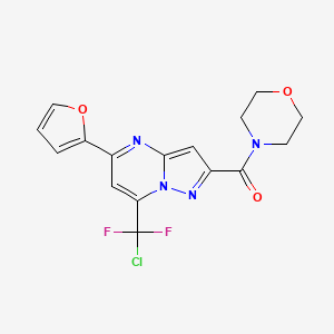 {7-[Chloro(difluoro)methyl]-5-(furan-2-yl)pyrazolo[1,5-a]pyrimidin-2-yl}(morpholin-4-yl)methanone