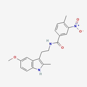 N-[2-(5-methoxy-2-methyl-1H-indol-3-yl)ethyl]-4-methyl-3-nitrobenzamide