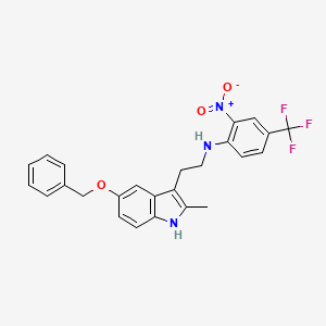 N-{2-[5-(benzyloxy)-2-methyl-1H-indol-3-yl]ethyl}-2-nitro-4-(trifluoromethyl)aniline