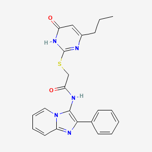 2-[(4-Hydroxy-6-propylpyrimidin-2-YL)sulfanyl]-N-{2-phenylimidazo[1,2-A]pyridin-3-YL}acetamide