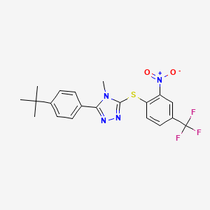 3-(4-tert-butylphenyl)-4-methyl-5-{[2-nitro-4-(trifluoromethyl)phenyl]sulfanyl}-4H-1,2,4-triazole