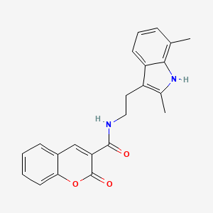 N-[2-(2,7-dimethyl-1H-indol-3-yl)ethyl]-2-oxo-2H-chromene-3-carboxamide