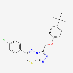 3-[(4-tert-butylphenoxy)methyl]-6-(4-chlorophenyl)-7H-[1,2,4]triazolo[3,4-b][1,3,4]thiadiazine