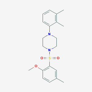 molecular formula C20H26N2O3S B11506168 Piperazine, 1-(2,3-dimethylphenyl)-4-(2-methoxy-5-methylbenzenesulfonyl)- 