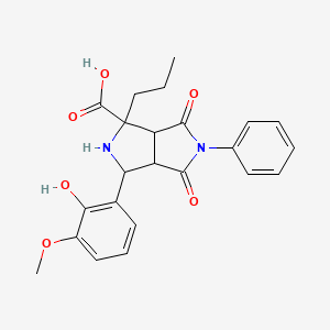 3-(2-Hydroxy-3-methoxyphenyl)-4,6-dioxo-5-phenyl-1-propyloctahydropyrrolo[3,4-c]pyrrole-1-carboxylic acid