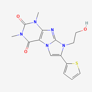 8-(2-hydroxyethyl)-1,3-dimethyl-7-(2-thienyl)-1H-imidazo[2,1-f]purine-2,4(3H,8H)-dione