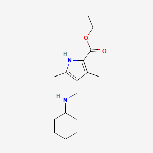 ethyl 4-[(cyclohexylamino)methyl]-3,5-dimethyl-1H-pyrrole-2-carboxylate