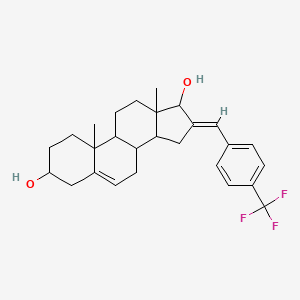 (16E)-16-[4-(trifluoromethyl)benzylidene]androst-5-ene-3,17-diol