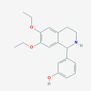 molecular formula C19H23NO3 B11506264 3-(6,7-Diethoxy-1,2,3,4-tetrahydroisoquinolin-1-yl)phenol 