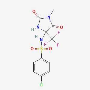 4-chloro-N-[1-methyl-2,5-dioxo-4-(trifluoromethyl)imidazolidin-4-yl]benzenesulfonamide