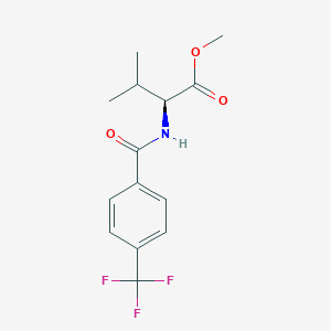 molecular formula C14H16F3NO3 B11506280 methyl N-{[4-(trifluoromethyl)phenyl]carbonyl}-L-valinate 