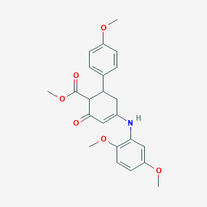 Methyl 4-[(2,5-dimethoxyphenyl)amino]-6-(4-methoxyphenyl)-2-oxocyclohex-3-ene-1-carboxylate