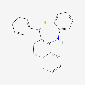 molecular formula C23H19NS B11506311 7-Phenyl-5,6,7,13-tetrahydronaphtho[2,1-c][1,5]benzothiazepine 