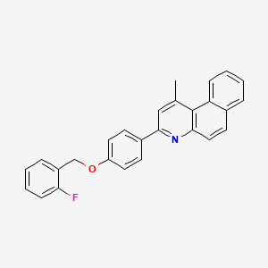 3-{4-[(2-Fluorobenzyl)oxy]phenyl}-1-methylbenzo[f]quinoline