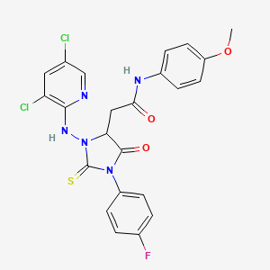 2-{3-[(3,5-Dichloropyridin-2-YL)amino]-1-(4-fluorophenyl)-5-oxo-2-sulfanylideneimidazolidin-4-YL}-N-(4-methoxyphenyl)acetamide