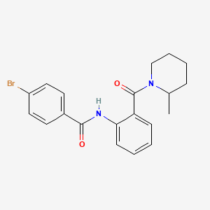 4-bromo-N-[2-(2-methylpiperidine-1-carbonyl)phenyl]benzamide