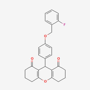 9-{4-[(2-fluorobenzyl)oxy]phenyl}-3,4,5,6,7,9-hexahydro-1H-xanthene-1,8(2H)-dione