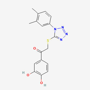 1-(3,4-dihydroxyphenyl)-2-{[1-(3,4-dimethylphenyl)-1H-tetrazol-5-yl]sulfanyl}ethanone