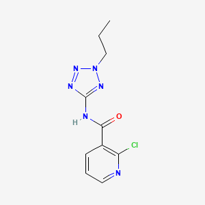 molecular formula C10H11ClN6O B11506418 2-Chloro-N-(2-propyl-2H-tetrazol-5-yl)-nicotinamide 