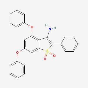 molecular formula C26H19NO4S B11506445 4,6-Diphenoxy-2-phenyl-1-benzothiophen-3-amine 1,1-dioxide 