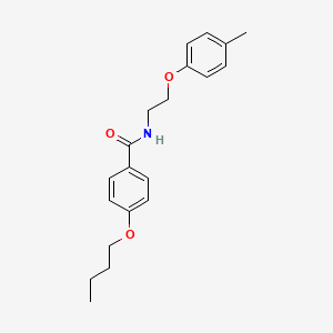 molecular formula C20H25NO3 B11506454 4-butoxy-N-[2-(4-methylphenoxy)ethyl]benzamide 