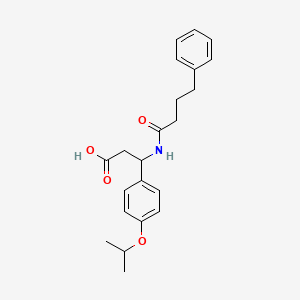 3-[(4-Phenylbutanoyl)amino]-3-[4-(propan-2-yloxy)phenyl]propanoic acid