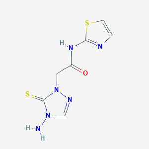 2-(4-Amino-5-thioxo-4,5-dihydro-[1,2,4]triazol-1-yl)-N-thiazol-2-yl-acetamide