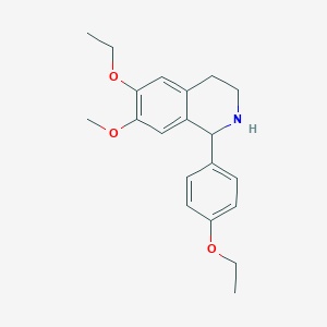 molecular formula C20H25NO3 B11506495 6-Ethoxy-1-(4-ethoxyphenyl)-7-methoxy-1,2,3,4-tetrahydroisoquinoline 