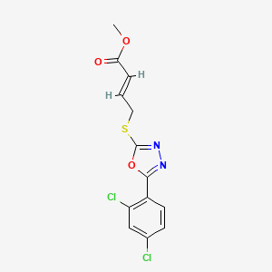 methyl (2E)-4-{[5-(2,4-dichlorophenyl)-1,3,4-oxadiazol-2-yl]sulfanyl}but-2-enoate