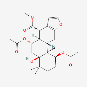 molecular formula C25H34O8 B1150653 7-O-乙酰键皮松 C CAS No. 197781-86-5