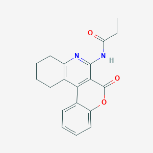 N-(6-Oxo-9,10,11,12-tetrahydro-6H-chromeno[3,4-c]quinolin-7-yl)propanamide