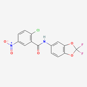 2-Chloro-N-(2,2-difluoro-1,3-benzodioxol-5-yl)-5-nitrobenzamide