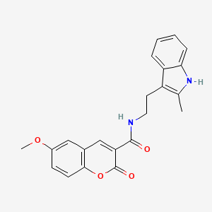 6-methoxy-N-[2-(2-methyl-1H-indol-3-yl)ethyl]-2-oxo-2H-chromene-3-carboxamide