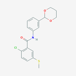 2-Chloro-N-(3-[1,3]dioxan-2-yl-phenyl)-5-methylsulfanyl-benzamide