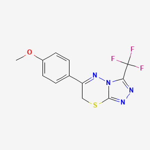 6-(4-methoxyphenyl)-3-(trifluoromethyl)-7H-[1,2,4]triazolo[3,4-b][1,3,4]thiadiazine