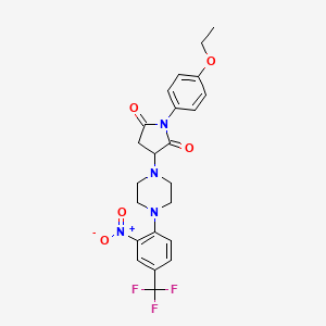 1-(4-Ethoxyphenyl)-3-{4-[2-nitro-4-(trifluoromethyl)phenyl]piperazin-1-yl}pyrrolidine-2,5-dione