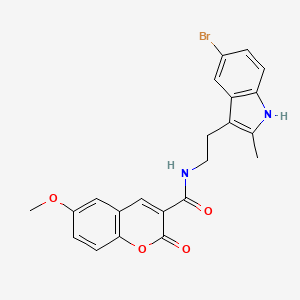 N-[2-(5-bromo-2-methyl-1H-indol-3-yl)ethyl]-6-methoxy-2-oxo-2H-chromene-3-carboxamide